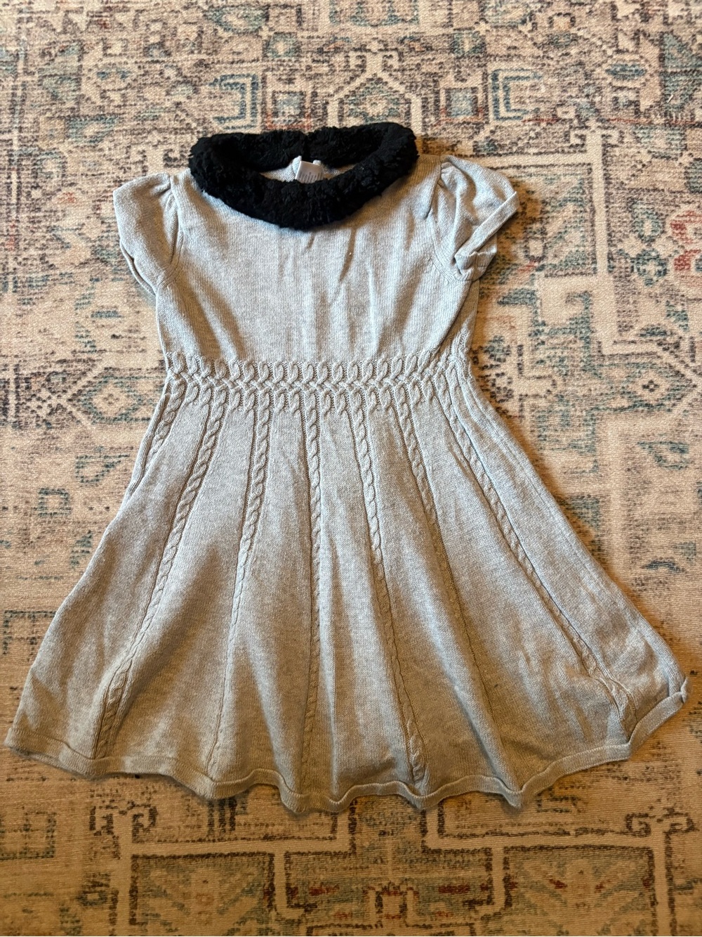 Gymboree faux fur lined sweater dress, girls 4